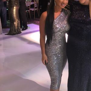 Silver JLUXLABEL Midi Dress